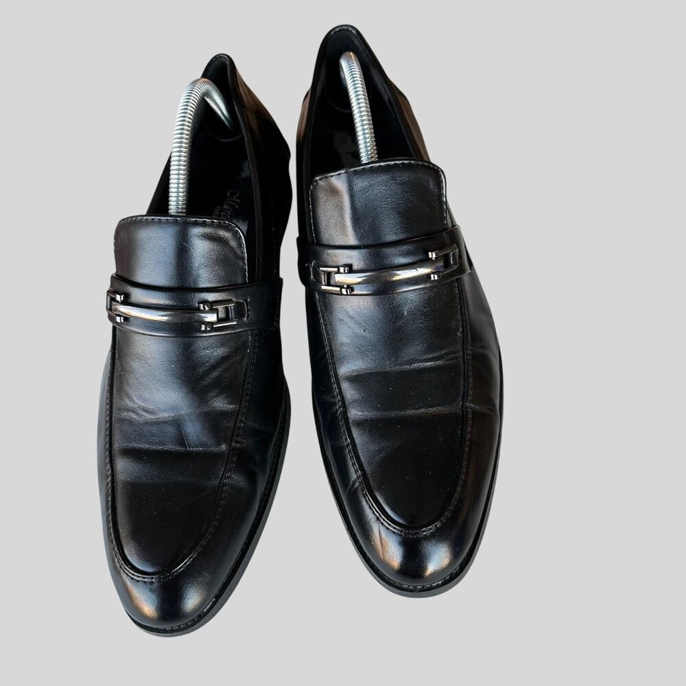 Marco Vitale Mens Black Synthetic Dress Loafer Shoes Size 11